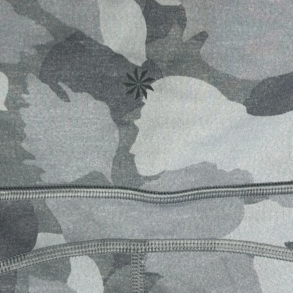 Athleta All In 7/8‎ Camo Tight Women Small Gray Yoga Leggings Pocket Wicking